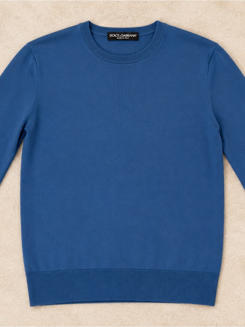 Dolce & Gabbana women’s Solid Royal Blue Crewneck Sweater silk size 8